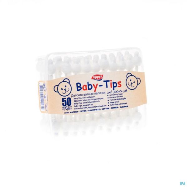 Coton Tiges Baby-tips Tippys 50 Pièce