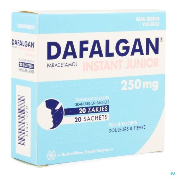 Dafalgan Junior Vanille Fraise Sachets 250 Mg