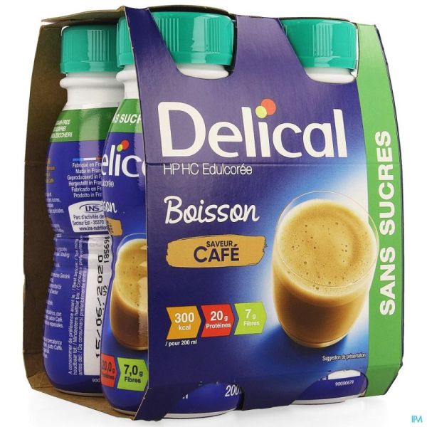 Delical Boisson Lact Hp-hc Edulc Cafe 4x