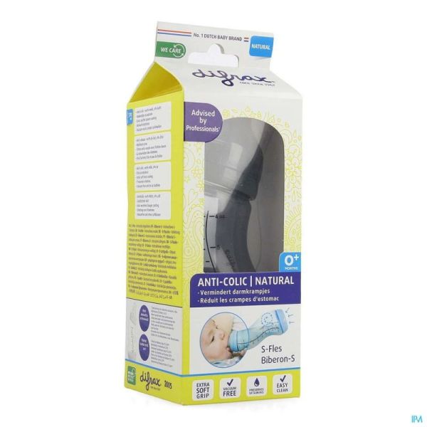 Difrax Biberon-s Natural Bleu-gris 170ml