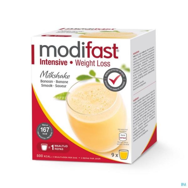 Modifast Milkshake Banane 9 Sachets 47 G