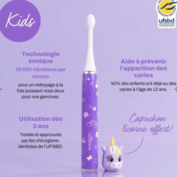 Myvariations Brosse A Dents Electrique Kids Licorne