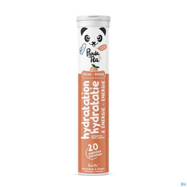 Panda Tea Hydratation Pêche Comprimés Effervescents 20