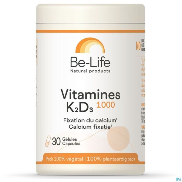 Vitamines K2 D3 1000 Be Life Gélules 30