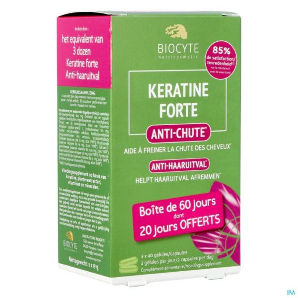 Biocyte Keratine Forte A/chute Caps 120