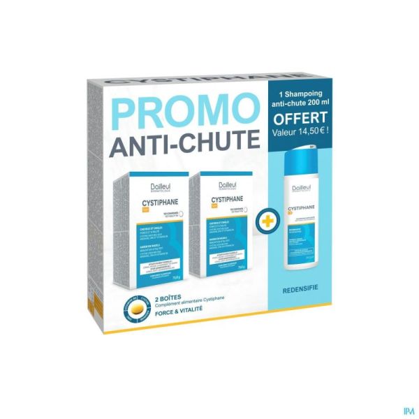 Cystiphane Comprimés 2x120 + Sh Anti-chute 200ml Gratuit