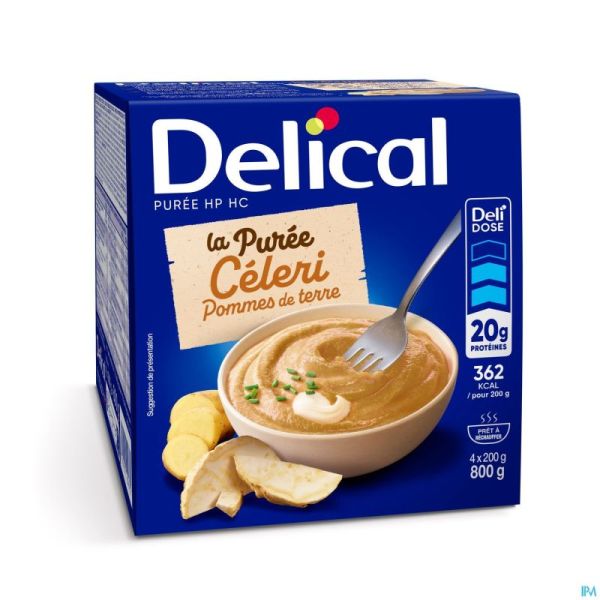Delical Puree Celeri Pommes De Terre Hphc 4x200g