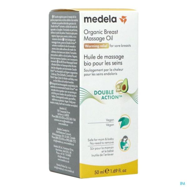 Medela Huile Massage Seins Bio 50ml