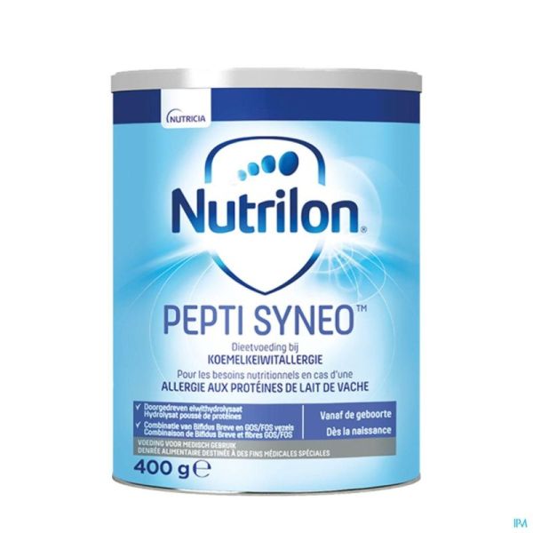 Nutrilon Pepti Syneo Lait en poudre sans protéine de lait de vache bébé 0-12 mois 400g