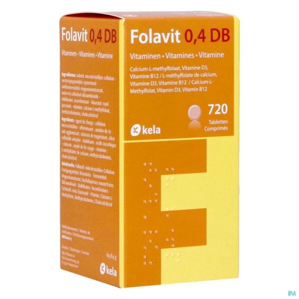 Folavit 0,4mg Db Comprimés 720