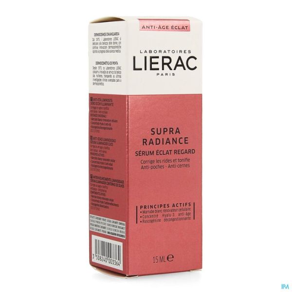 Lierac Supra Radiance Yeux Flacon Pompe 15ml