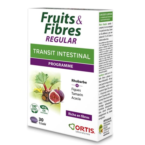 Ortis Fruits & Fibres Regular 2x30 Comprimés Promopack 2e à -50%