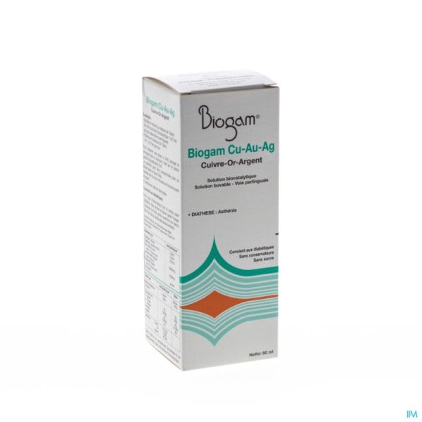 Biogam Cu-au-ag Gouttes Buv 60 Ml