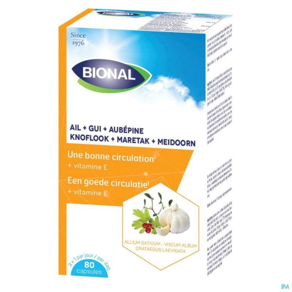 Bional Ail Gui Aubepine Vit E 80 Gélules