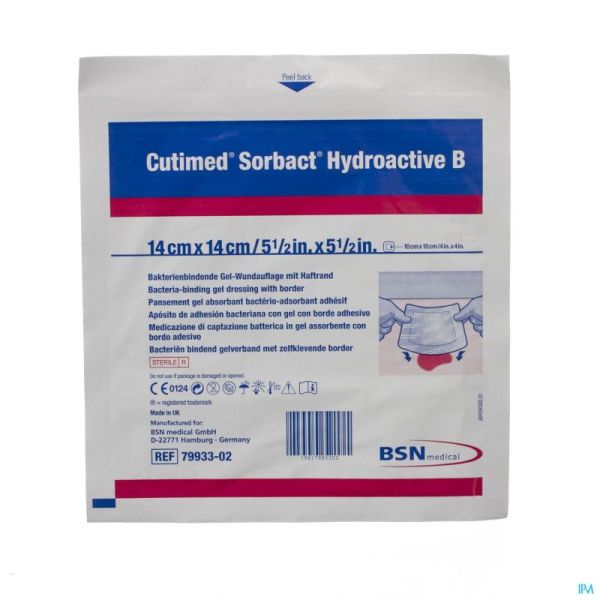 Cutimed Sorbact Hydroactive B 14x14,0cm 1 7993302