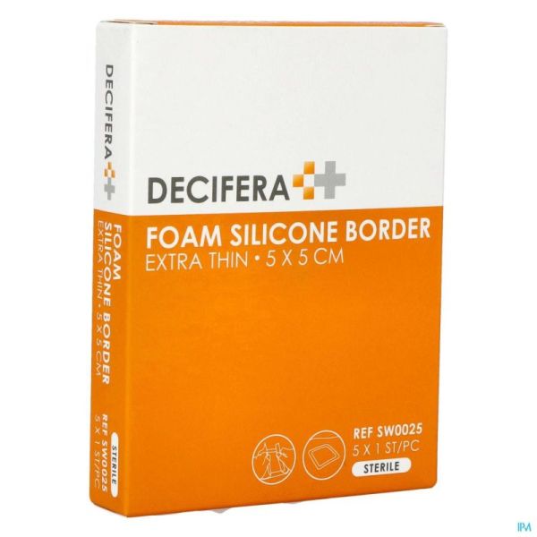 Decifera Foam Silicone Border Extra Thin 5x5cm