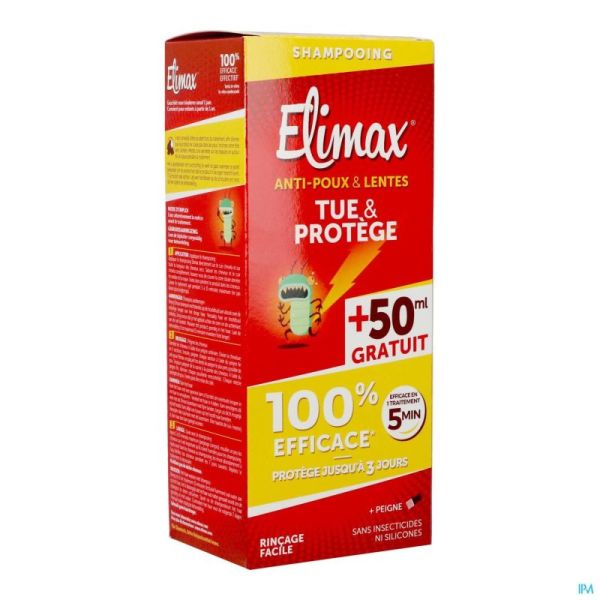 Elimax Shampooing Anti-poux Flacon 250ml (50ml Gratuits)