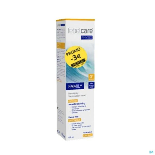 Febelcare Sérum Physiologique Isotonique Spray Family 125ml Promo -3€