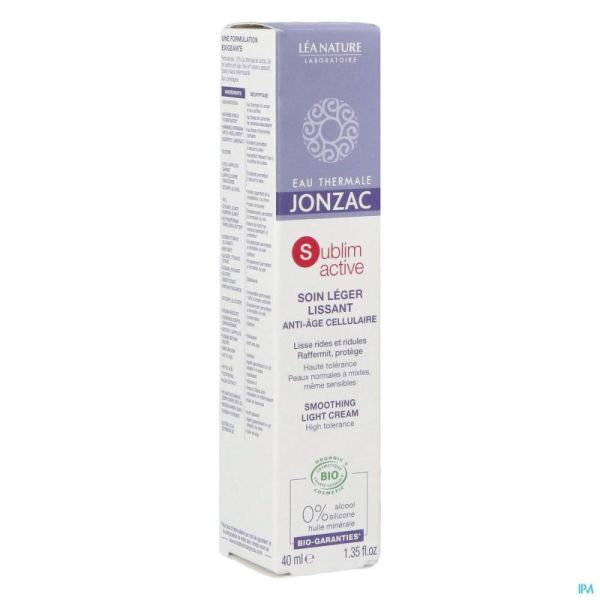 Jonzac Sublimactive Soin Leger Jeunesse Tbe P.40ml