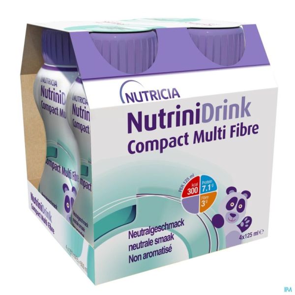 Nutrinidrink Compact Multi Fibre Neutre 4x125ml