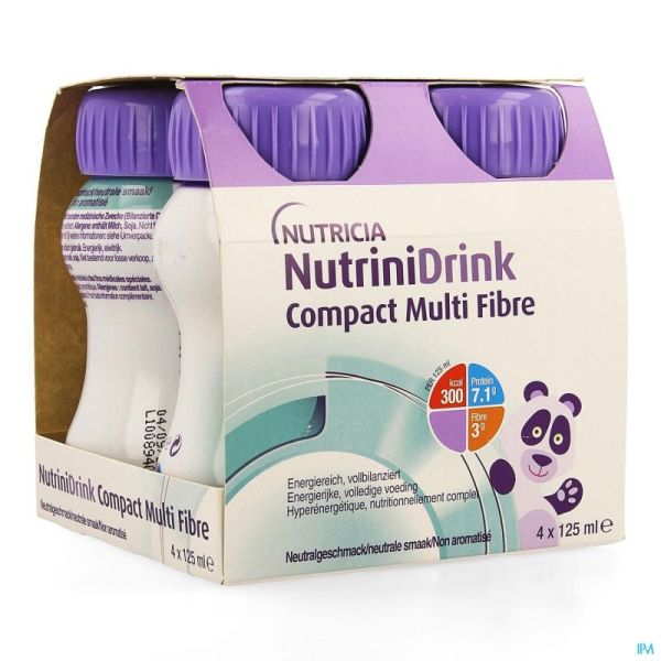 Nutrinidrink Compact Multi Fibre Neutre 4x125ml