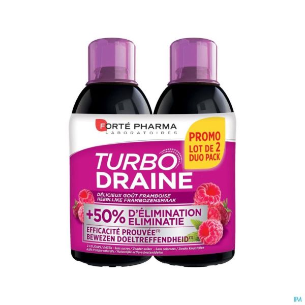 Turbodraine Framboise Forte Pharma  2x500 Ml