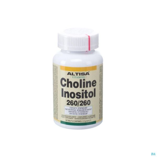 Altisa Choline 260mg Inositol 260mg Comprimés 90