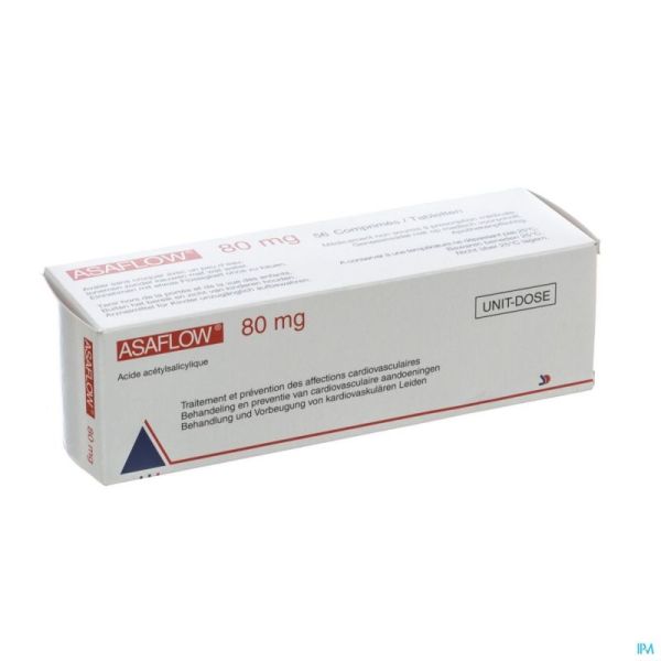 Asaflow 80mg Comprimés Gastro Resist Bli 56x 80mg Ud