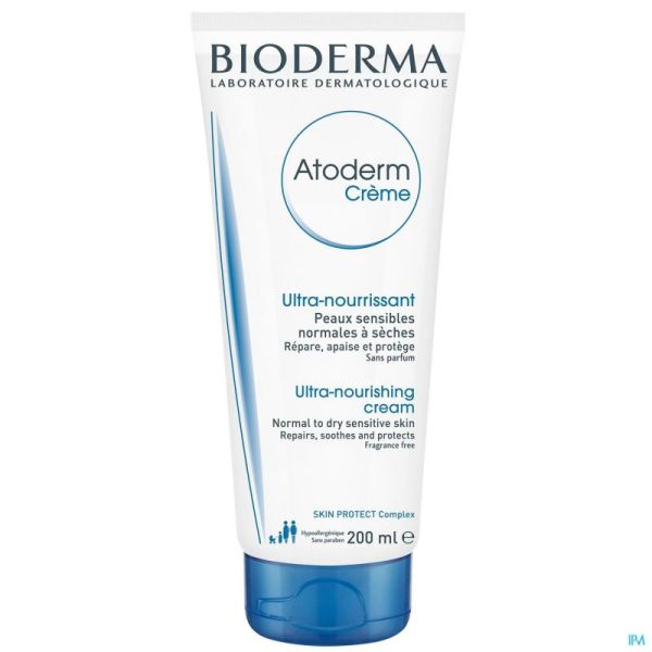 Bioderma Atoderm 200 Crème pour Peaux Très Sèches 200 Ml
