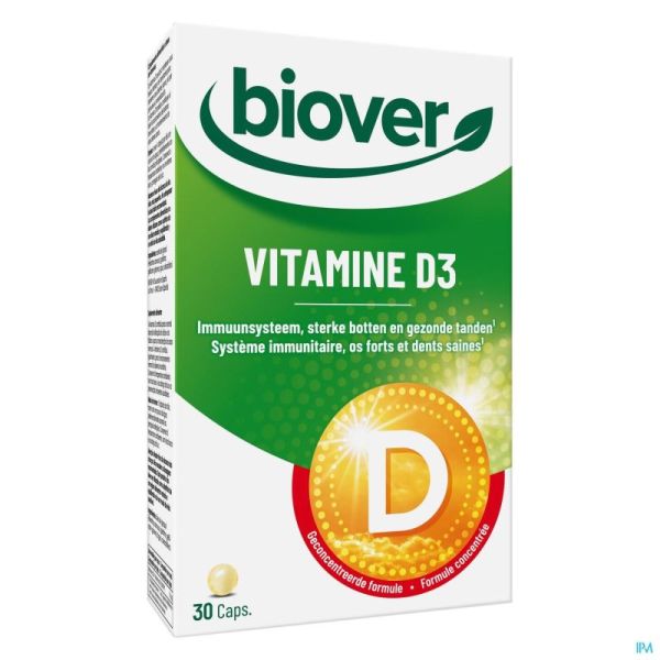 Biover Vitamine D3 Gélules 30