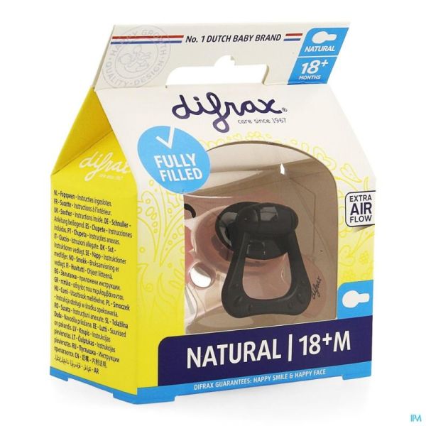 Difrax Sucette Natural Assorti +18m 1 Pièce