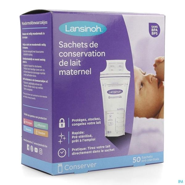 Lansinoh Sachets Conservation Lait Maternel 50