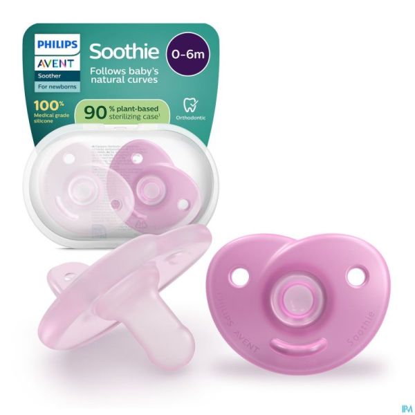 Philips Avent Sucette +0m Soothie Fille 2