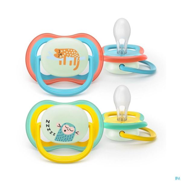 Philips Avent Sucette +18m Air Nuit Singe/chat 2