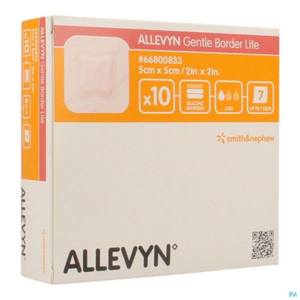 Allevyn Gentle Bord Lite 5x5cm 833 10 Pièce