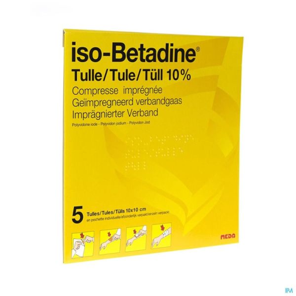 Iso Betadine Tulle 5 Compr