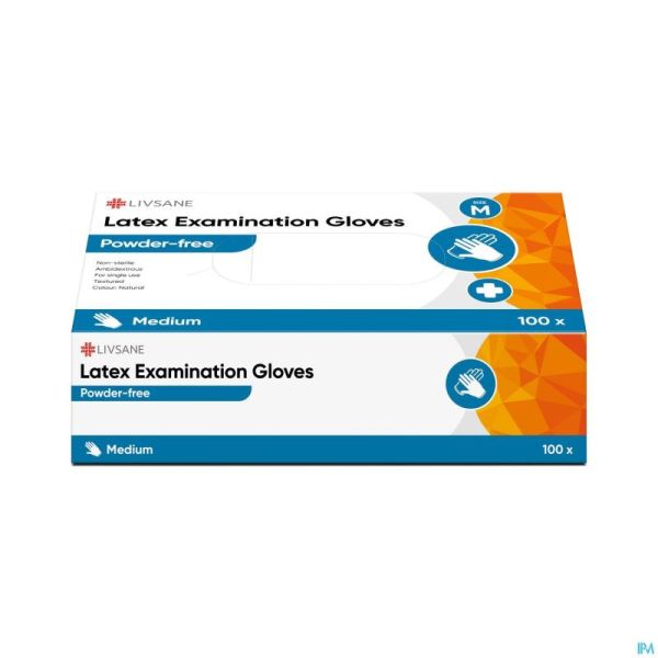 Livsane Gants Latex N/st N/poudre 100 M