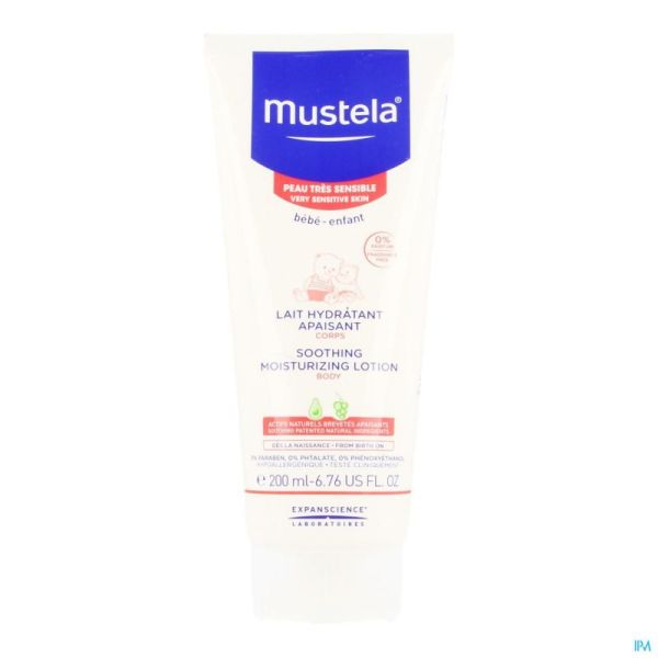 Mustela Peaux Très Sensibles Lait Hydratant Apaisant 200ml