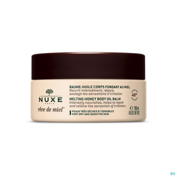 Nuxe Rêve de Miel Baume-Huile Fondant pour le Corps 48h 200ml Prix Permanent