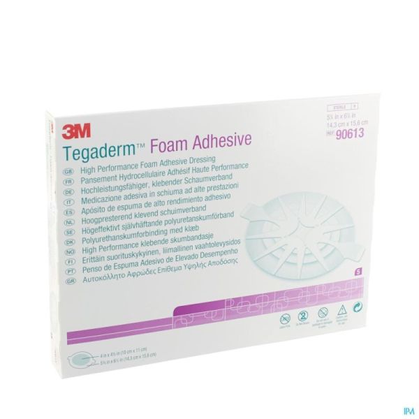 Tegaderm Foam Dressing Adh 14,00x15,60cm 5 90613