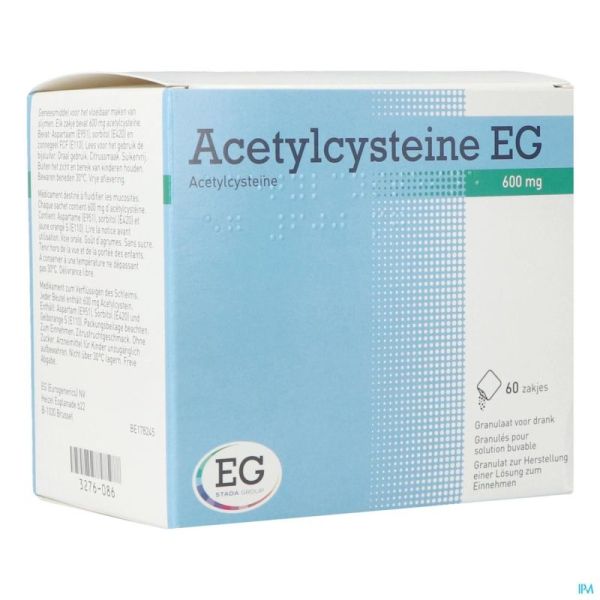 Acétylcystéine E.G. 60 Sachets 600 MG