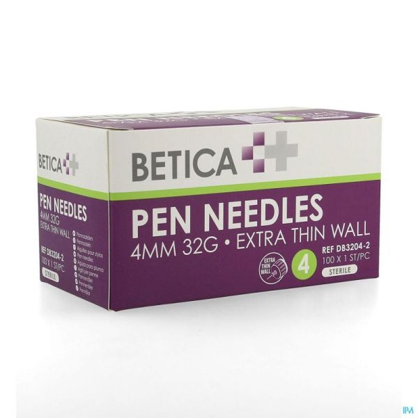 Betica Aiguilles Stylo Inj 4mm 32g 100