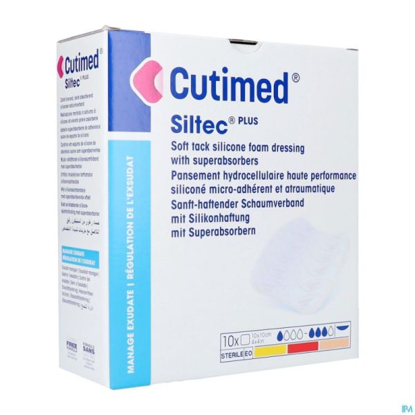 Cutimed Siltec Plus 10x10cm 10 7328801