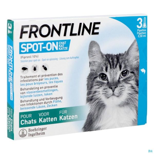 Frontline Spot On Chat pour Pipettes 3x0,50ml