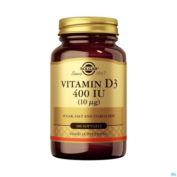 Solgar Vitamin D-3 10mcg/400iu Softgel 100