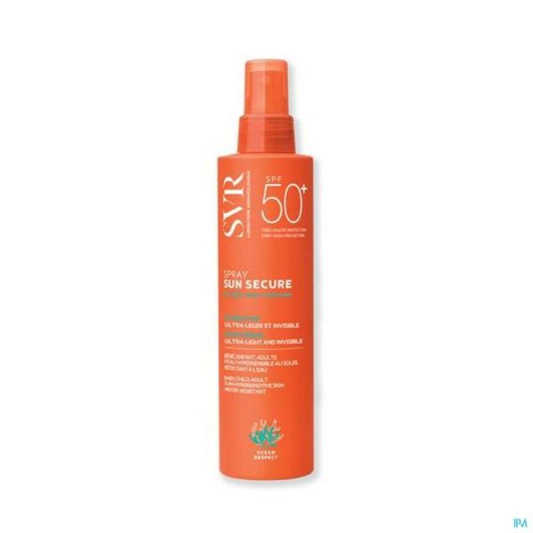 SVR Sun Secure Spray Biodégradable Ip50+ 200ml