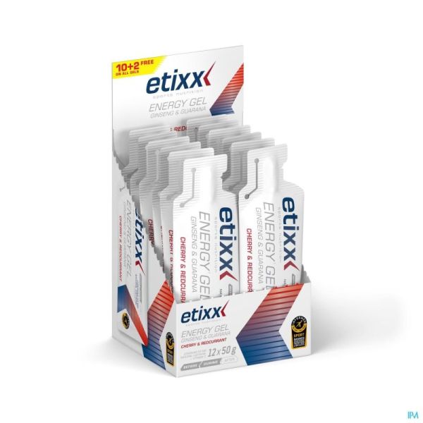 Etixx Energy Gel Ginseng & Guarana 12x50