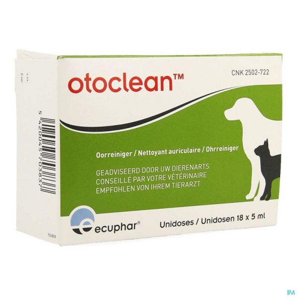 Otoclean Vétérinaire Flacon 18x5 Ml