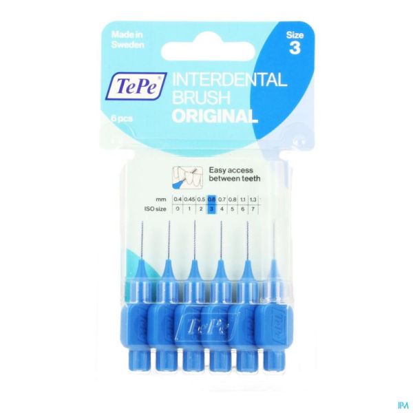 Tepe Interdental Brush 0,6mm Bleu 6 Pièce