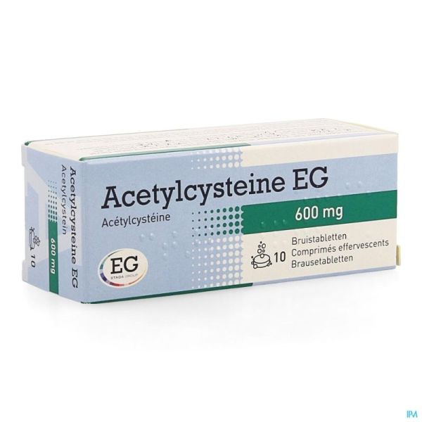 Acétylcystéine E.G. 10 Comprimés Effervescents 600 MG